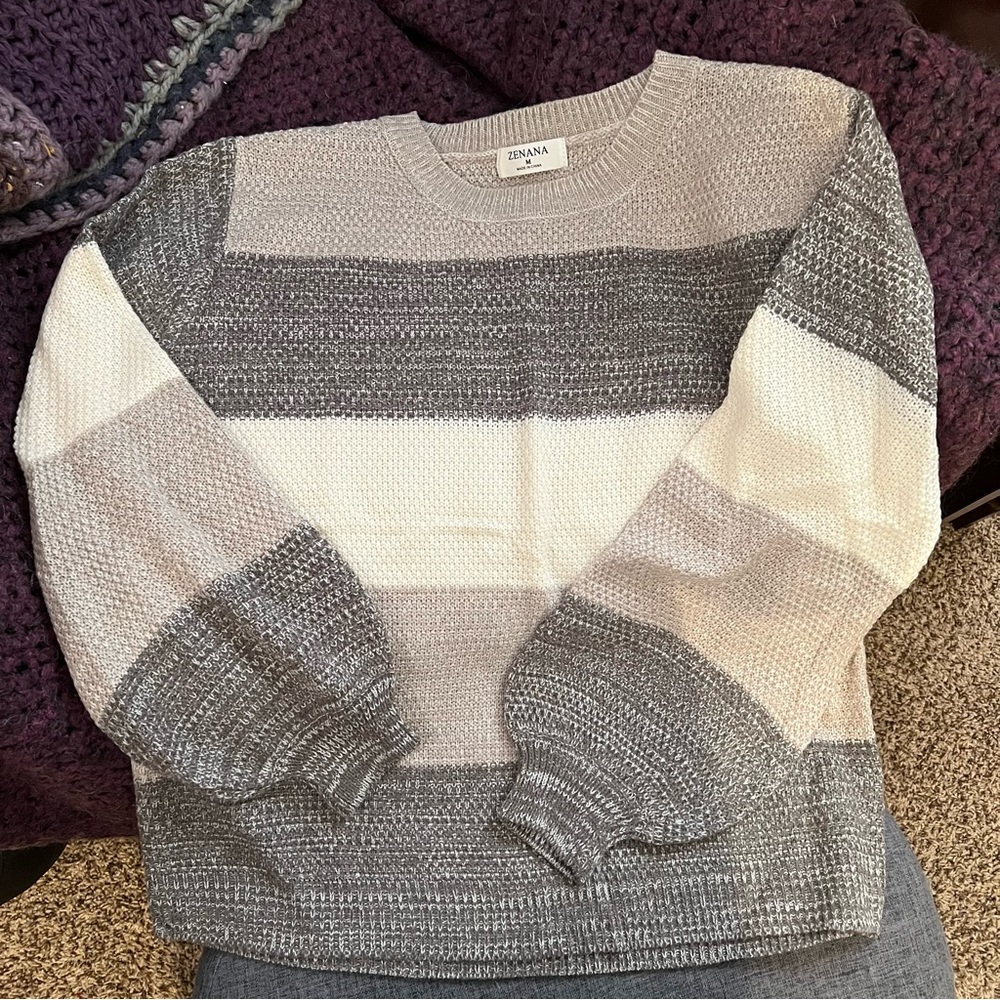 Zenana striped sweater